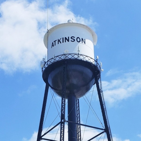The City of Atkinson Water Tower.